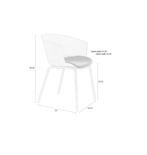 White Label Jessica eetkamerstoel Set 4 | €89 per stuk nu, White Label, Wit, Nieuw, Ophalen of Verzenden