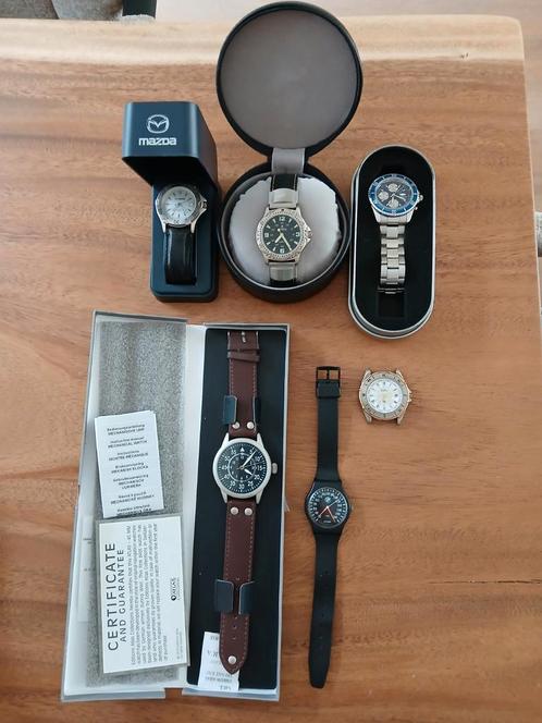 Mooi lot van 6 horloges (relatiegeschenken, automerken), Sieraden, Tassen en Uiterlijk, Horloges | Heren, Nieuw, Polshorloge, Overige merken