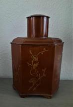 antieke chinese theebus van tin - tea caddy, Antiek en Kunst, Ophalen of Verzenden