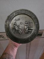 Antieke Tinnen Wandplaat, Antiek en Kunst, Ophalen of Verzenden