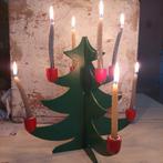 Vintage Zweedse kaarsenkandelaar kerstboom, Ophalen of Verzenden