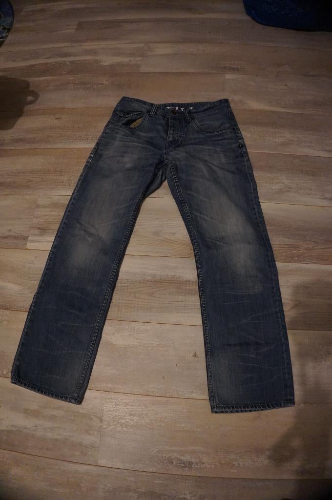jeans refill spijker broek 32/34 bovenkant  achterzak rafels, Ophalen, Blauw, Gedragen, Refill