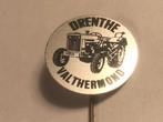 Metalen DRENTHE VALTHERMOND Tractor Speld (Zwart/Aluminium)., Verzamelen, Speldjes, Pins en Buttons, Transport, Ophalen of Verzenden