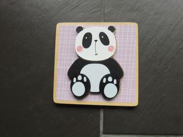 Houten legpuzzel beer panda, 4 stukken beschikbaar voor biedingen