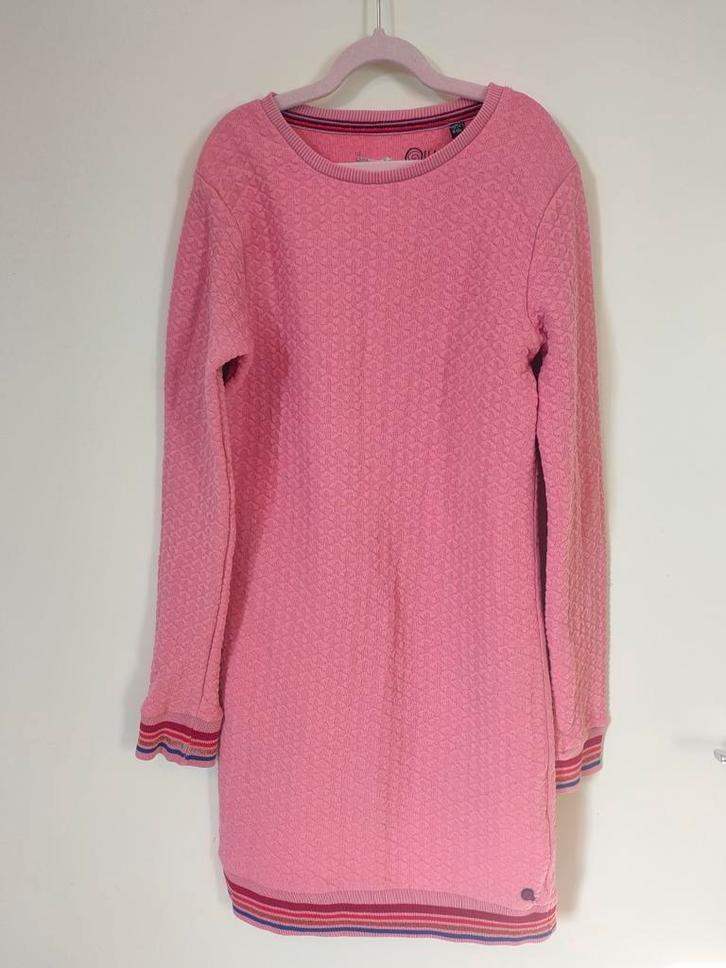 Roze, dikke Quapi sweaterjurk, maat 146, Kinderen en Baby's, Kinderkleding | Maat 146, Gebruikt, Meisje, Jurk of Rok, Ophalen of Verzenden