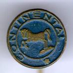 CONTINENTAL banden blauw op koper speldje ( H_115 ), Verzamelen, Speldjes, Pins en Buttons, Verzenden, Zo goed als nieuw, Transport