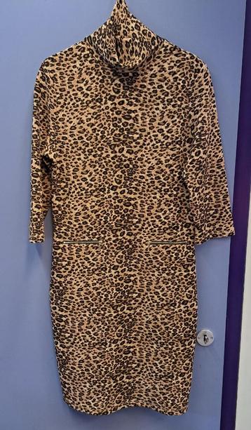 Smashed Lemon luipaard jurk met 3/4 mouw + col mt 40 48230 beschikbaar voor biedingen