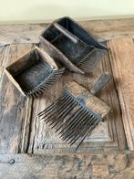 Drie antieke bessenplukkers, bessenkammen, Antiek en Kunst, Curiosa en Brocante, Ophalen of Verzenden