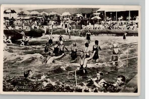 Bad Boekelo  De Zee op de Heide zegel + st 1948, Ophalen of Verzenden, 1940 tot 1960, Gelopen, Overijssel