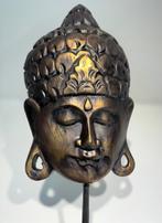 Boeddha hoofd - hout - Thailand, Huis en Inrichting, Woonaccessoires | Boeddhabeelden, Ophalen of Verzenden, Nieuw
