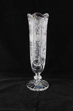 Vintage Boheemse Queen Anne slijpsel kristallen vaas, Antiek en Kunst, Ophalen of Verzenden