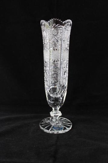 Vintage Boheemse Queen Anne slijpsel kristallen vaas