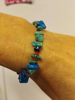 Kleurrijke lapis lazuli, turquoise kralen armband, Sieraden, Tassen en Uiterlijk, Armbanden, Overige materialen, Gebruikt, Overige kleuren