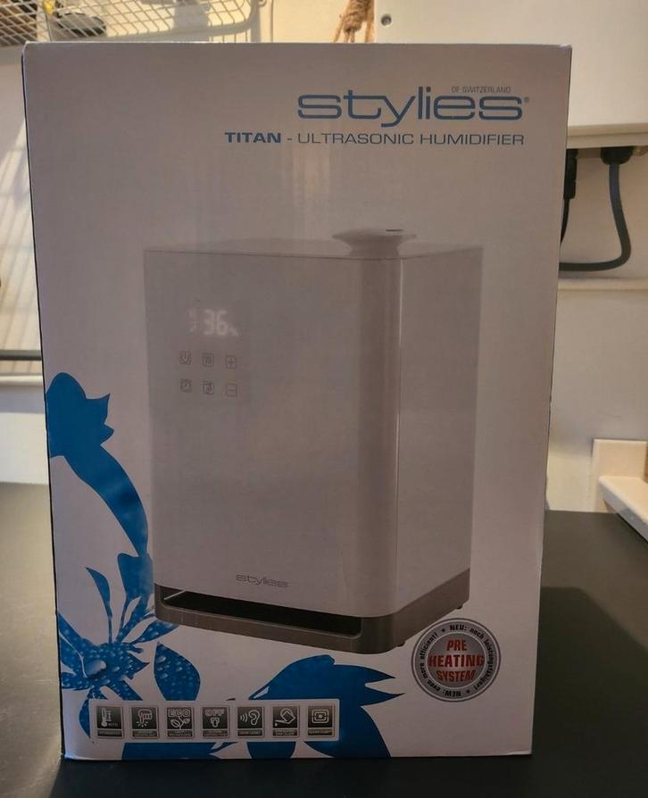 Stylies Titan Ultrasone Luchtbevochtiger - Nieuw in Doos, Witgoed en Apparatuur, Luchtbehandelingsapparatuur, Nieuw, Luchtbevochtiger