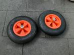 Kruiwagen wielen 2x met kunsstof velg, Tuin en Terras, Kruiwagens, Ophalen of Verzenden, Zo goed als nieuw