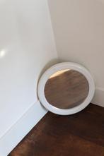 Vintage witte ronde spiegel / space age retro mid century, Huis en Inrichting, Woonaccessoires | Spiegels, Minder dan 50 cm, Ophalen of Verzenden