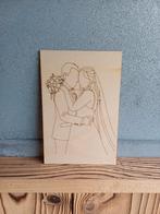 Gegraveerd Trouwbordje - Persoonlijk Cadeau, Ophalen of Verzenden