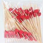 Party prikkers hout met hartjes zak, Ophalen of Verzenden, Nieuw, Feestartikel, Overige