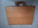 Houten attache koffer, Sieraden, Tassen en Uiterlijk, Koffers, Overige materialen, Gebruikt, Slot, Minder dan 50 cm