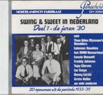 Swing and Sweet in Nederland de jaren 30 Deel 1, Cd's en Dvd's, Cd's | Jazz en Blues, Jazz, Zo goed als nieuw, Verzenden