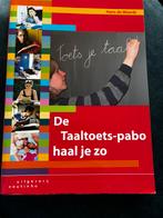 H. de Weerdt - De Taaltoets-pabo haal je zo, Ophalen of Verzenden, Zo goed als nieuw, H. de Weerdt