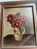 Bloemstilleven- R. Holdeman 1944, Antiek en Kunst, Kunst | Schilderijen | Klassiek, Ophalen of Verzenden