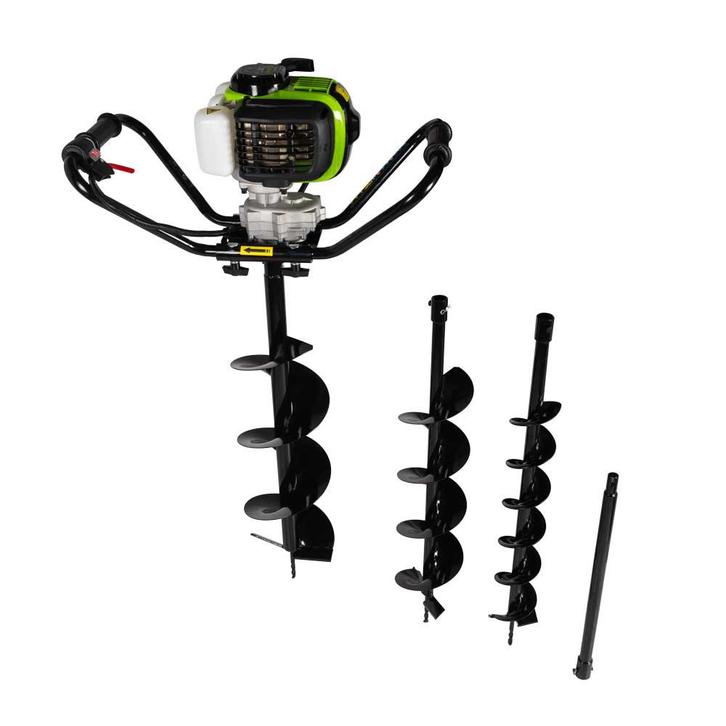 TE HUUR: grondboor met palenrammer, Tuin en Terras, Hand-tuingereedschap, Zo goed als nieuw, Grondboor, Ophalen