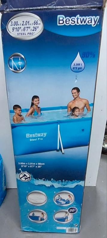 Zwembad Bestway 3 x 2 meter 66 cm hoog. Rechthoekig  beschikbaar voor biedingen