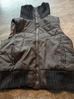 Zwarte gewatteerde bodywarmer met gebreide details maat xl, Kleding | Dames, Bodywarmers, Ophalen of Verzenden, Zo goed als nieuw