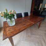 Eettafel donker antiek eiken 6 persoons, Huis en Inrichting, Tafels | Eettafels, Ophalen, Gebruikt, 200 cm of meer, 50 tot 100 cm