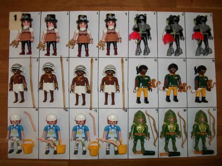 Figures 2, schilder, tovenaar, prinses, piraat, robot,ridder, Kinderen en Baby's, Speelgoed | Playmobil, Nieuw, Complete set, Ophalen of Verzenden