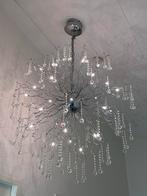 Moderne grote kroonluchter met kristallen, Huis en Inrichting, Lampen | Kroonluchters, Ophalen, Zo goed als nieuw, Glas
