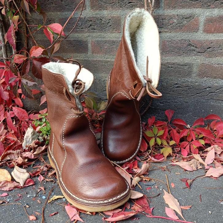 .zgan Deense Leren Gevoerde Laarzen 43, Kleding | Heren, Schoenen, Zo goed als nieuw, Boots, Bruin, Ophalen of Verzenden