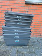 8x Elho Balkon/planten/terrasbakken Grijs, Ophalen, Tuin, Kunststof, Gebruikt