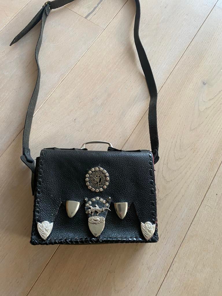 Tas western stoer, Ophalen of Verzenden, Zo goed als nieuw, Zwart, Leer