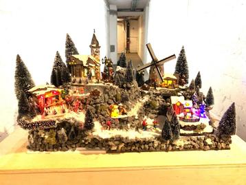 Compleet Kerstdorp met Beweging + Opbergkist beschikbaar voor biedingen