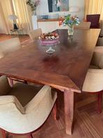 Eetkamerstoelen en grote tafel 8 stoelen met armleuningen, Ophalen of Verzenden, Zo goed als nieuw