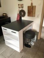 tafel/ buro met 2 verstelbare krukken, Huis en Inrichting, Tafels | Eettafels, Ophalen, Overige materialen, 50 tot 100 cm, Tot twee personen