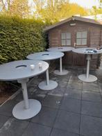 5 zware sta tafels met prullenbak in het midden, Huis en Inrichting, Tafels | Statafels, Gebruikt, Ophalen