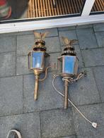 Twee messing koets lampen, Antiek en Kunst, Ophalen of Verzenden