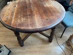 Zware Antieke eiken eettafel met geheime la, Ophalen of Verzenden