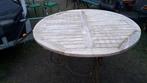 Tuintafel, Ophalen, Gebruikt, Rond, Teakhout