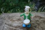 antiek blikken speelgoed Schuco clown met trommel, Verzenden