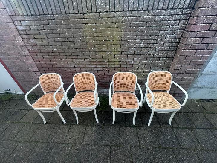 Set van 4 Praag of 811 stoelen, FMG, jaren ’60 Thonet, Huis en Inrichting, Stoelen, Gebruikt, Vier, Bruin, Ophalen