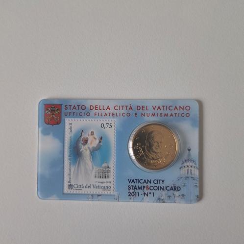 Vaticaanstad 2011 Coincard 50 cent munt en postzegel, Postzegels en Munten, Munten | Europa | Euromunten, Setje, 50 cent, Vaticaanstad