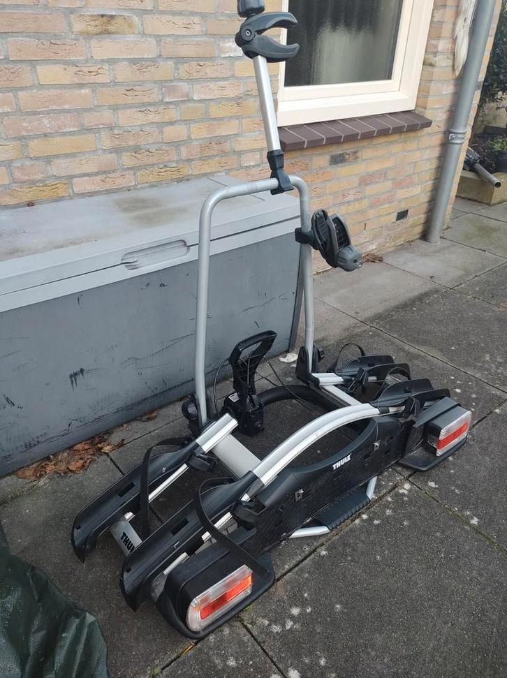 Thule Euroway G2 921 Fietsendrager - Trekhaak, Auto diversen, Fietsendragers, Gebruikt, Trekhaakdrager, 2 fietsen, Elektrische fiets