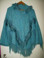 Vest/jas/trui, indianenlook met franjes, Blauw, Maat 42/44 (L), Ophalen of Verzenden, Zo goed als nieuw