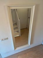 Witte houten spiegel - Ikea TOFTBYN, Ophalen, Zo goed als nieuw, 150 tot 200 cm, Rechthoekig