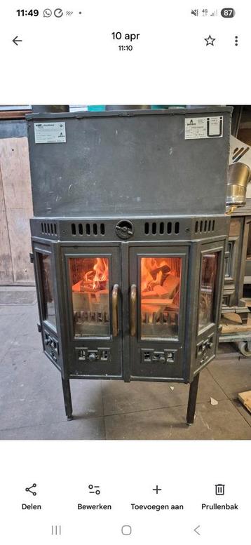 Gietijzeren inbouw Houtkachel - Degelijk & Sfeervol beschikbaar voor biedingen