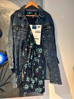 Tante Betsy jurk met spijkerjas, Blauw, Maat 42/44 (L), Ophalen of Verzenden, Zo goed als nieuw